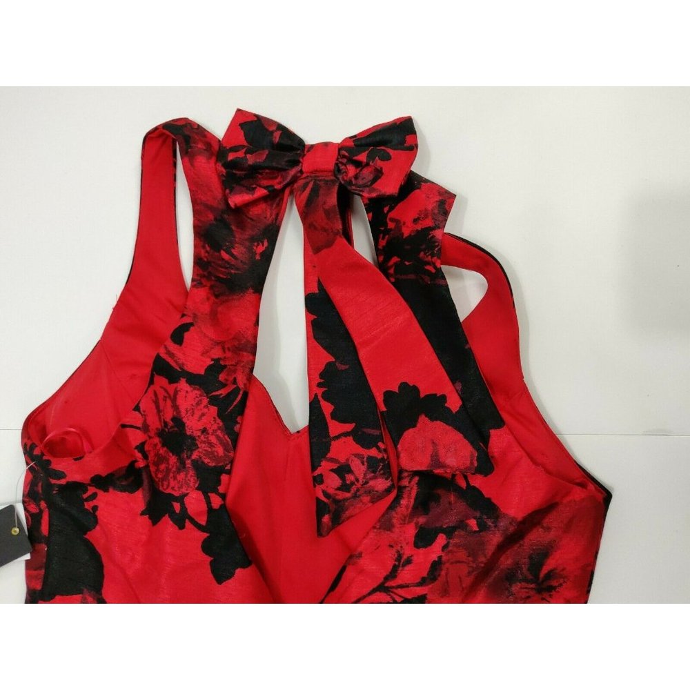 City Studios Womens Dress Juniors Size 3 Red Black - Picture 13 of 16